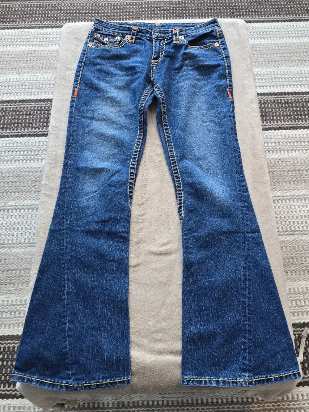 True Religion | Jeans | Vintage Y2k Joey Super T Low flare, stitching - Picture 3 of 9